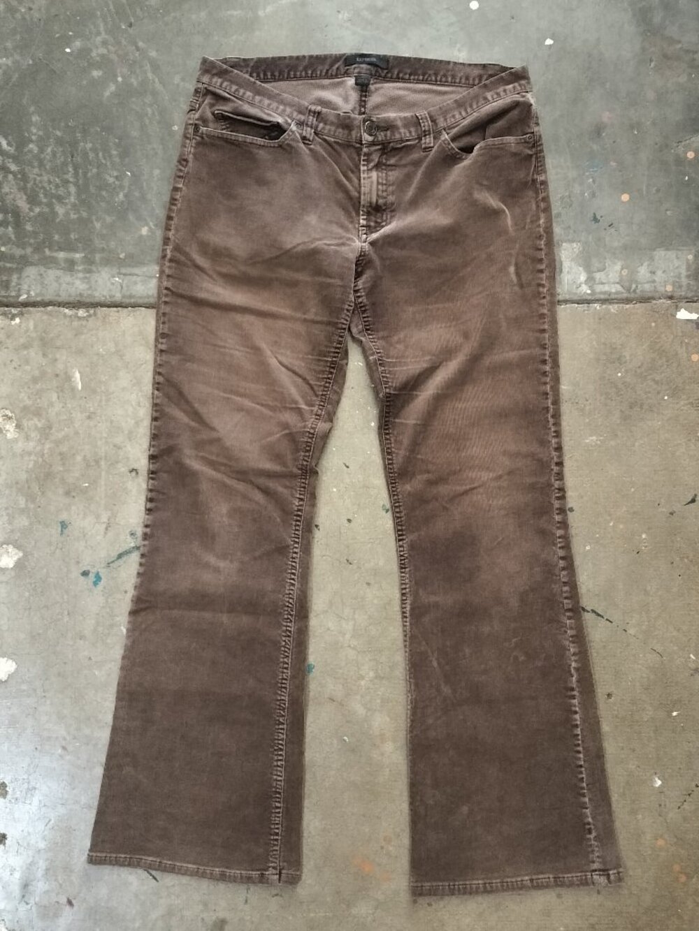 Women's Express Brown Corduroy Bootcut Pants - Picture 2 of 4